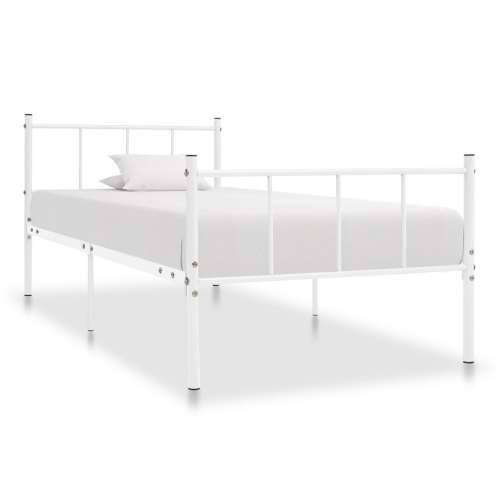 Okvir za krevet bijeli metalni 90 x 200 cm Bijela 90 x 200 cm Cijena