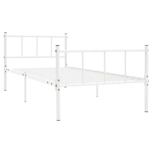 Okvir za krevet bijeli metalni 90 x 200 cm Bijela 90 x 200 cm Cijena