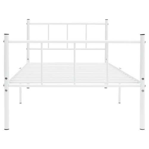 Okvir za krevet bijeli metalni 90 x 200 cm Bijela 90 x 200 cm Cijena