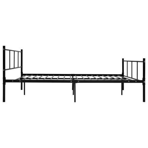 Okvir za krevet crni metalni 160 x 200 cm Crna 160 x 200 cm Cijena