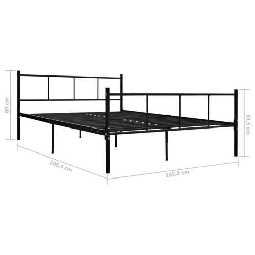 Okvir za krevet crni metalni 160 x 200 cm Crna 160 x 200 cm Cijena