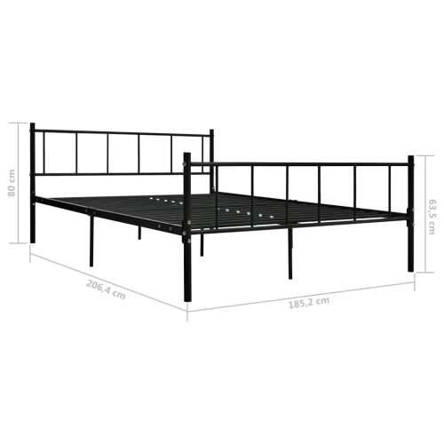 Okvir za krevet crni metalni 180 x 200 cm Crna 180 x 200 cm Cijena