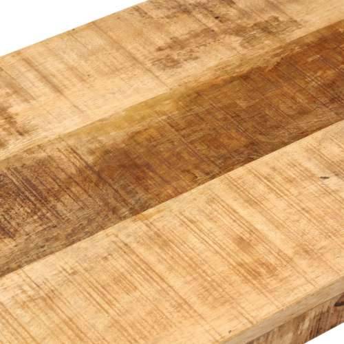 Klupa od grubog masivnog drva manga i čelika 110 cm - Smeđa 110 cm Grubo masivno drvo manga Cijena