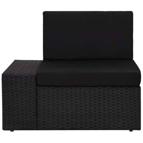 Modularna kutna sofa od poliratana s desnim naslonom crna - Crna 1 Kutna sofa (desni naslon za ruku) Cijena