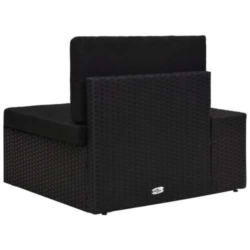 Modularna kutna sofa od poliratana s desnim naslonom crna - Crna 1 Kutna sofa (desni naslon za ruku) Cijena