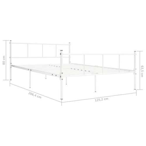Okvir za krevet bijeli metalni 120 x 200 cm Bijela 120 x 200 cm Cijena