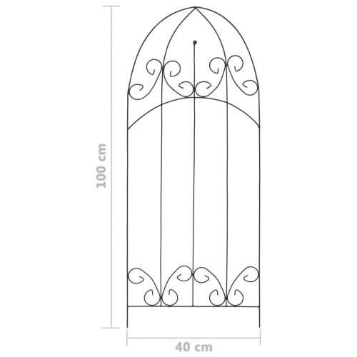 Stalci za biljke penjačice 3 kom crni 40 x 100 cm željezni  - 3 Cvjetna Cijena
