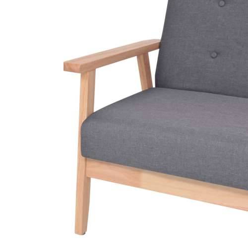 3-dijelni set sofa od tkanine tamnosivi - Tamno siva 2 fotelje + trosjed Cijena