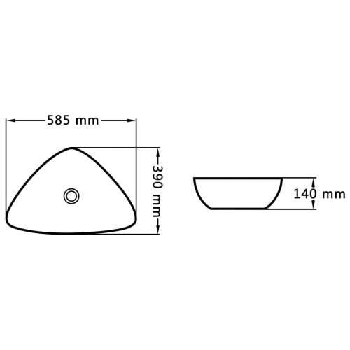 Umivaonik 58,5 x 39 x 14 cm keramički crni Cijena