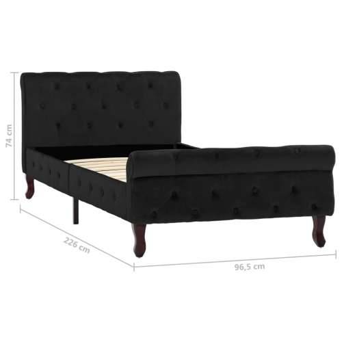 Okvir za krevet crni baršunasti 90 x 200 cm - Crna 90 x 200 cm Cijena