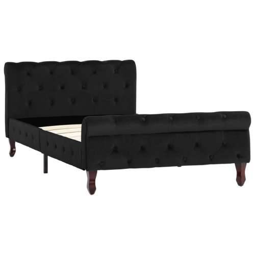 Okvir za krevet crni baršunasti 100 x 200 cm - Crna 100 x 200 cm Cijena