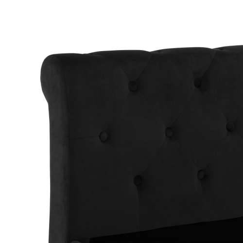 Okvir za krevet crni baršunasti 160 x 200 cm - Crna 160 x 200 cm Cijena