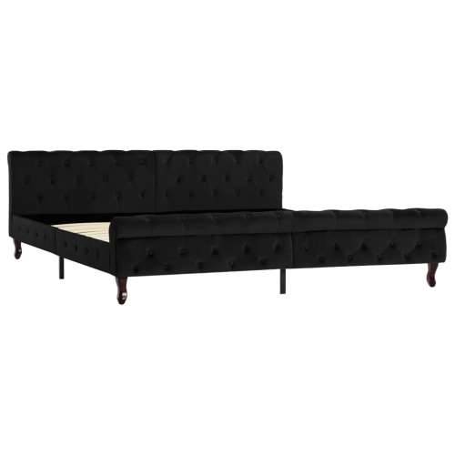 Okvir za krevet crni baršunasti 200 x 200 cm - Crna 200 x 200 cm Cijena