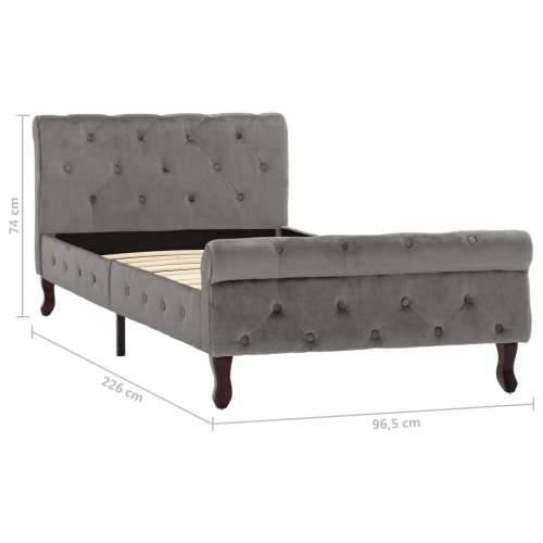 Okvir za krevet sivi baršunasti 90 x 200 cm - Siva 90 x 200 cm Cijena
