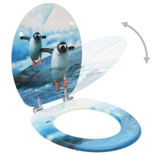 Toaletna daska s poklopcem MDF s uzorkom pingvina Cijena