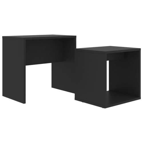 Set stolića za kavu crni 48 x 30 x 45 cm konstruirano drvo - Crna 1 Cijena