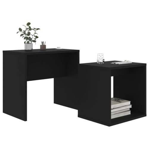 Set stolića za kavu crni 48 x 30 x 45 cm konstruirano drvo - Crna 1 Cijena