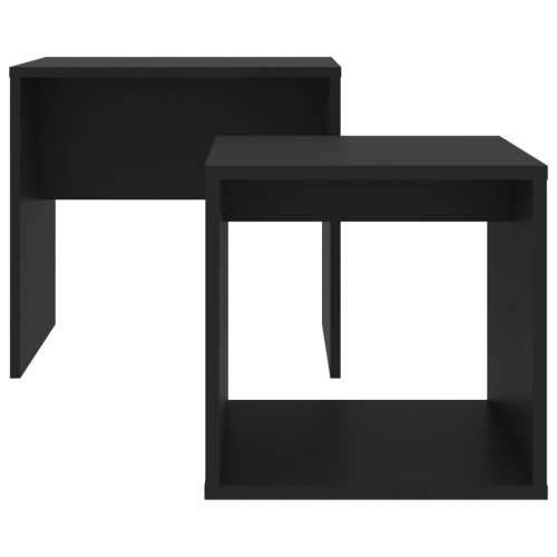 Set stolića za kavu crni 48 x 30 x 45 cm konstruirano drvo - Crna 1 Cijena