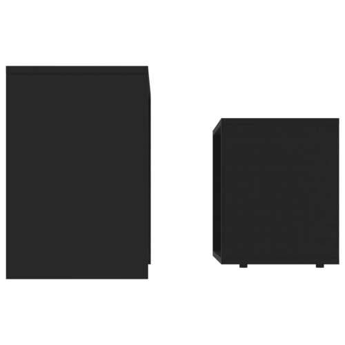 Set stolića za kavu crni 48 x 30 x 45 cm konstruirano drvo - Crna 1 Cijena