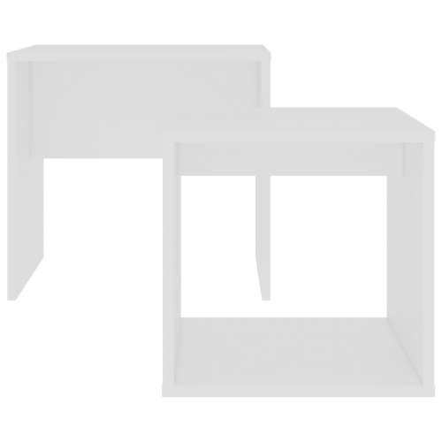 Set stolića za kavu visoki sjaj bijeli 48 x 30 x 45 cm iverica Cijena