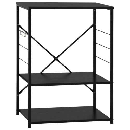 Ormarić za mikrovalnu pećnicu crni 60 x 39,6 x 79,5 cm drveni - Crna Cijena