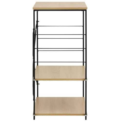 Ormarić za mikrovalnu crni i hrast 60 x 39,6 x 79,5 cm drveni - crna i hrast Cijena