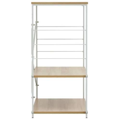 Ormarić za mikrovalnu bijeli i hrast 60 x 39,6 x 79,5 cm drveni - bijela i hrast Cijena