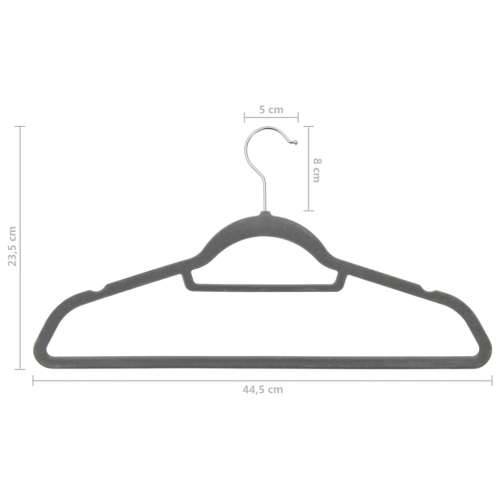 100-dijelni set vješalica za odjeću protuklizni sivi baršunasti Cijena