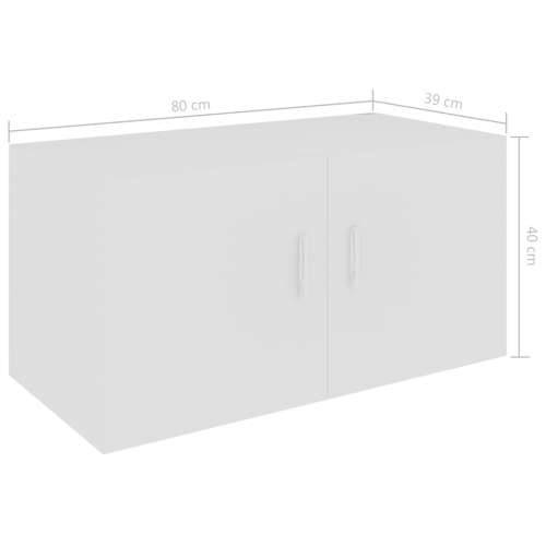 Zidni ormarić bijeli 80 x 39 x 40 cm od konstruiranog drva Cijena