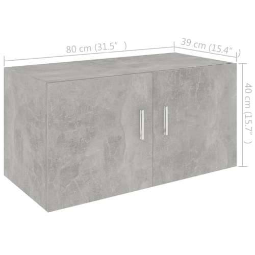 Zidni ormarić siva boja betona 80x39x40 cm konstruirano drvo Cijena