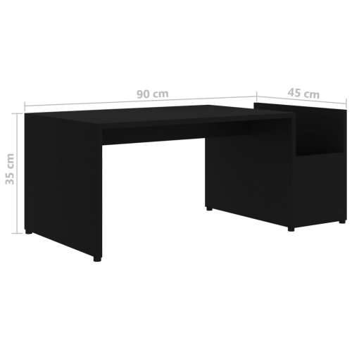 Stolić za kavu crni 90 x 45 x 35 cm konstruirano drvo - Crna 1 Cijena