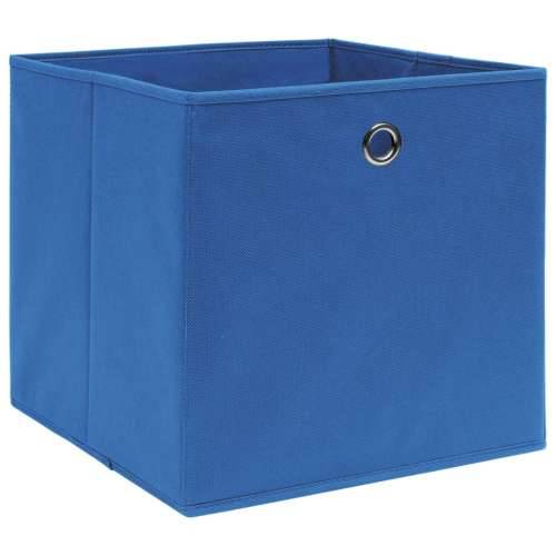 Kutije za pohranu 4 kom plave 32 x 32 x 32 cm od tkanine Cijena