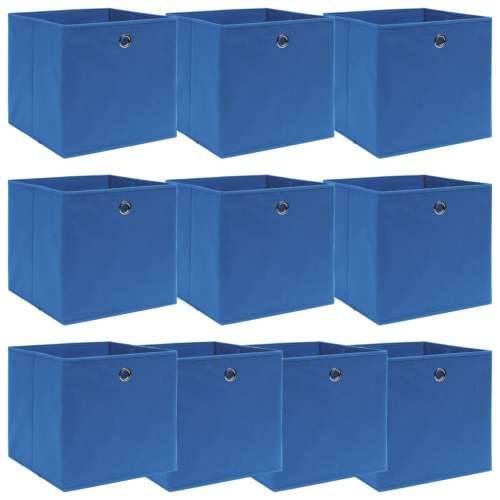 Kutije za pohranu 10 kom plave 32 x 32 x 32 cm od tkanine