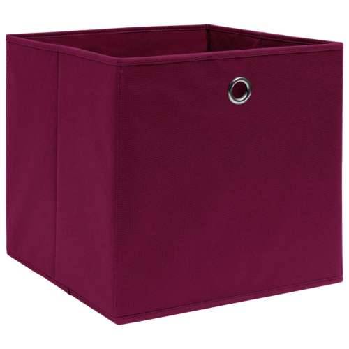 Kutije za pohranu 10 kom tamnocrvene 32 x 32 x 32 cm od tkanine Cijena