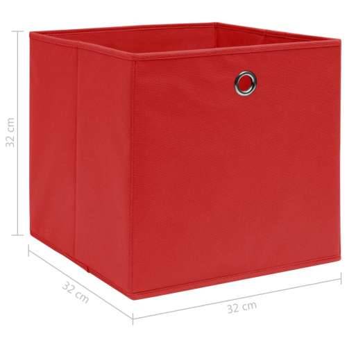 Kutije za pohranu 4 kom crvene 32 x 32 x 32 cm od tkanine Cijena
