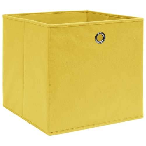 Kutije za pohranu 10 kom žute 32 x 32 x 32 cm od tkanine Cijena