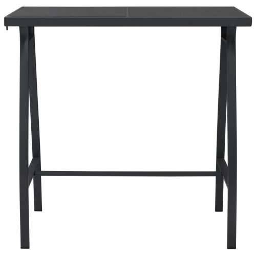 Vrtni barski stol crni 110 x 60 x 110 cm od kaljenog stakla Cijena