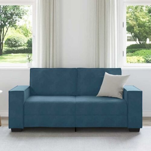 Dvosjed Plavi 180x78x84 cm Baršun - Plava 1 180 cm Plava Cijena