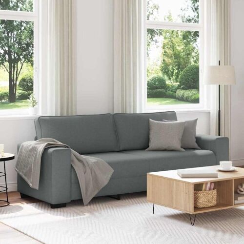 Trosjed, tamno siva, 220x77x82 cm, tkanina - Tamno siva 1 220 cm Tamno siva Cijena