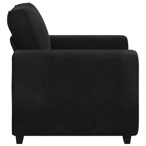 Sofa fotelja crna 100x77x82 cm baršun - Crna 1 100 cm Crna Cijena