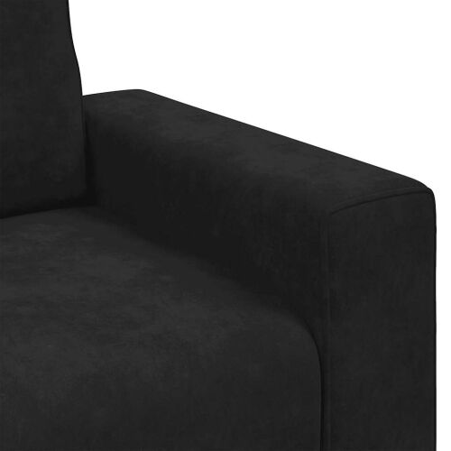 Sofa fotelja crna 100x77x82 cm baršun - Crna 1 100 cm Crna Cijena