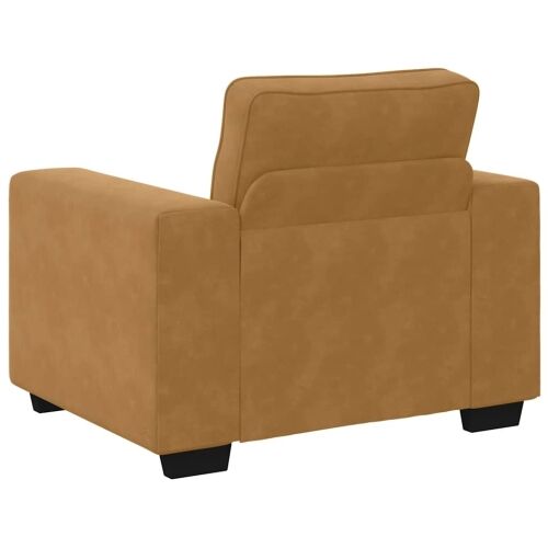Sofa fotelja smeđa 100x77x82 cm baršun - Smeđa 1 100 cm Smeđa Cijena