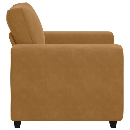 Sofa fotelja smeđa 100x77x82 cm baršun - Smeđa 1 100 cm Smeđa Cijena