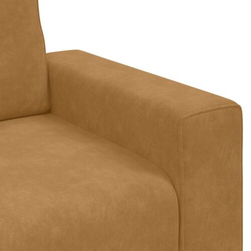 Sofa fotelja smeđa 100x77x82 cm baršun - Smeđa 1 100 cm Smeđa Cijena