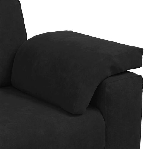 Dvosjed Crni 160x77x82 cm Baršun - Crna 1 160 cm Crna Cijena