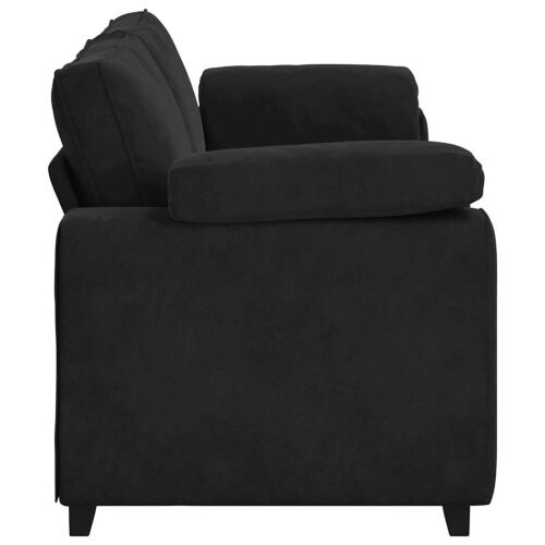 Trosjed Kauč Crni 220x77x82 cm Baršun - Crna 1 220 cm Crna Cijena