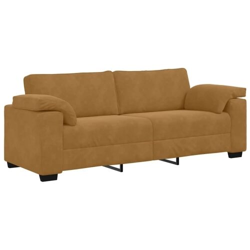 Trosjed Smeđi 220x77x82 cm Baršun - Smeđa 1 220 cm Smeđa Cijena