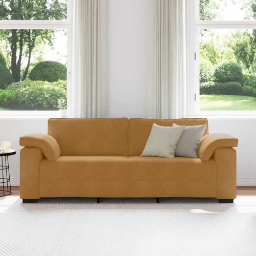 Trosjed Smeđi 220x77x82 cm Baršun - Smeđa 1 220 cm Smeđa Cijena