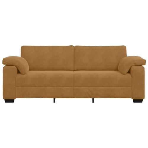 Trosjed Smeđi 220x77x82 cm Baršun - Smeđa 1 220 cm Smeđa Cijena