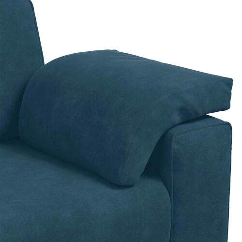 Trosjed Plavi 220x77x82 cm Baršun - Plava 1 220 cm Cijena